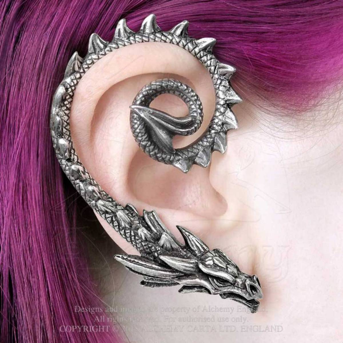 Cercel ALCHEMY GOTHIC - Ostrogoth Dragon