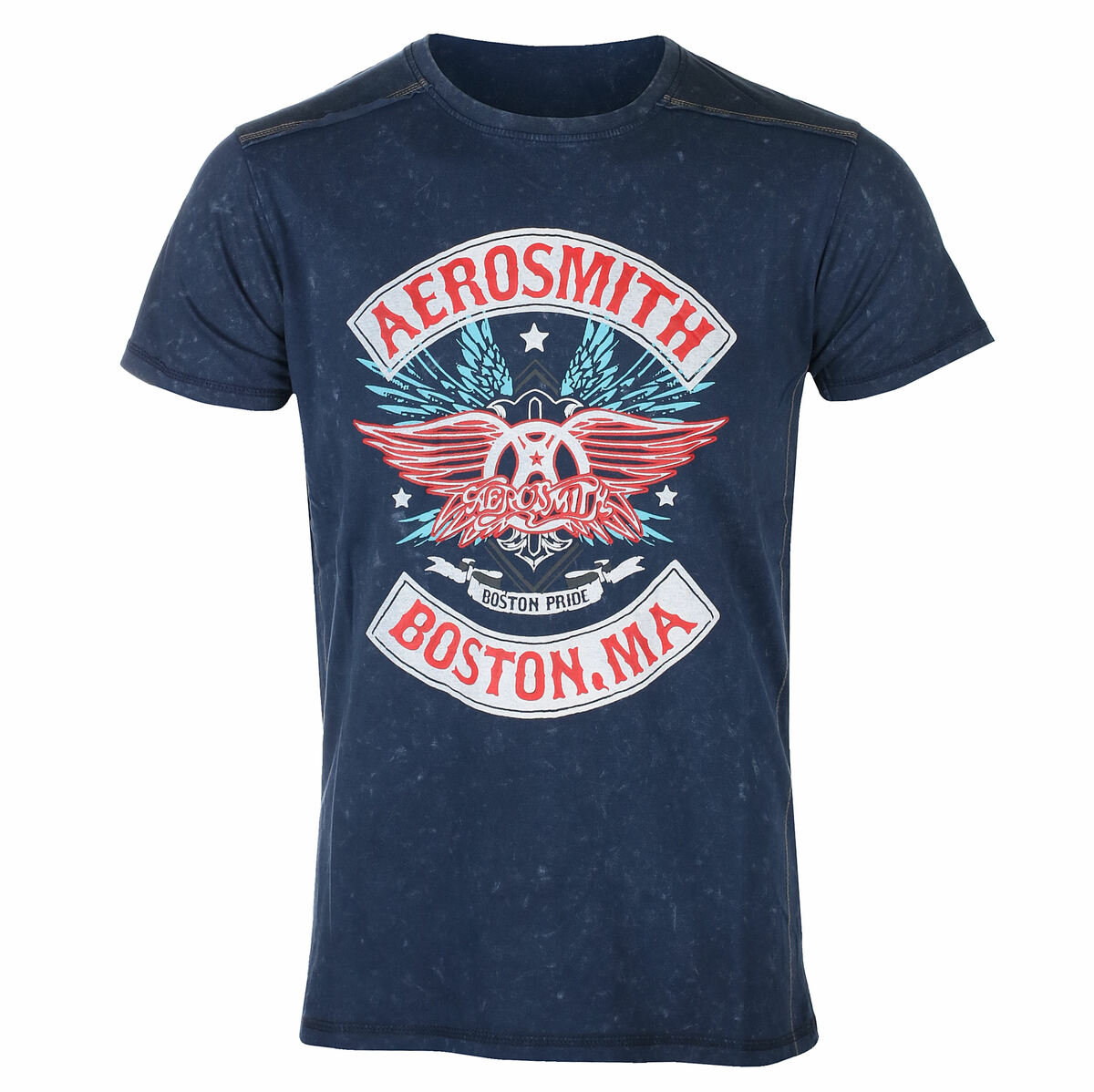 tricou stil metal bărbați Aerosmith - Boston Pride Snow Wash - ROCK OFF - AEROSWASH01MN S